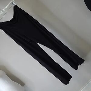 Contemporary edge sz L black poly spandex flare leg pants